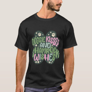 T-shirt Câlins de chien Shamrock Vœux de Shamrock St Patri