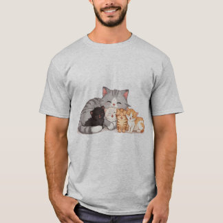T-shirt Câlins de famille de chatons