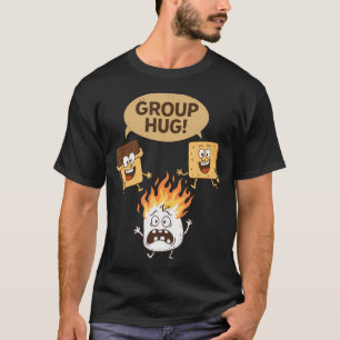 T-shirt Câlins de groupe Funny Smores Feu de camp Guimauve