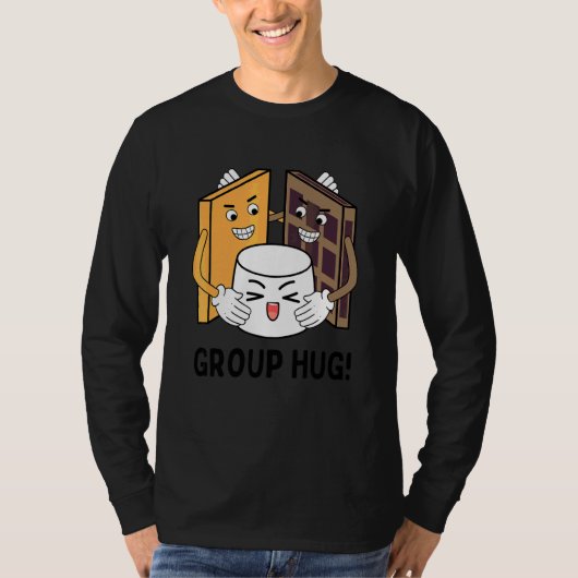 T-shirt Câlins de groupe S'mores Camping Marshmallows Choc (Devant)