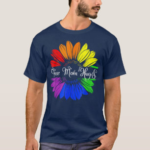 T-shirt Câlins de maman gratuits T Cœur arc-en-ciel Mois d