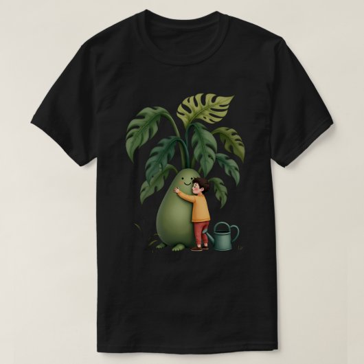 T-shirt Câlins de plante (Design devant)