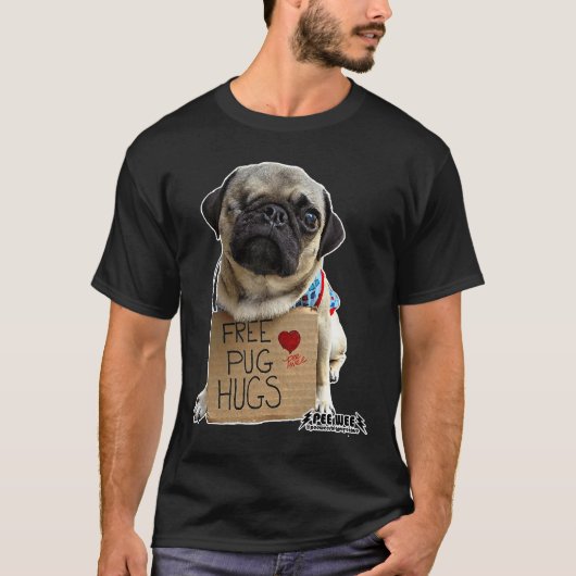 T-shirt Câlins de pug gratuits Classique 341 (Devant)