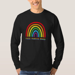 T-shirt Câlins gratuits de Tante pour femmes Drapeau LGBT