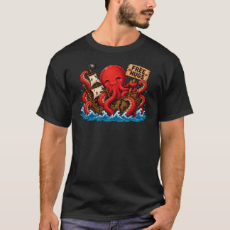 T-shirt Câlins gratuits Kraken ! Joli monstre marin DND