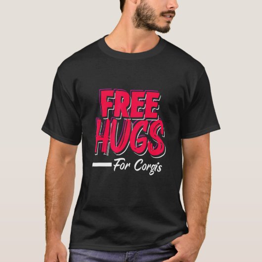 T-shirt Câlins Gratuits Pour Corgis (Devant)