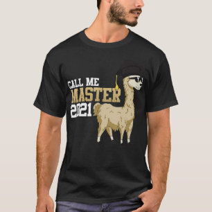 T-shirt Call me Master 2021 Lama Alpaca with Hat Science G