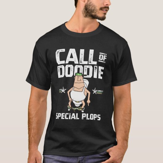 T-shirt Call Of Doodie Special Plops Nerd Gamer Duty Playe (Devant)