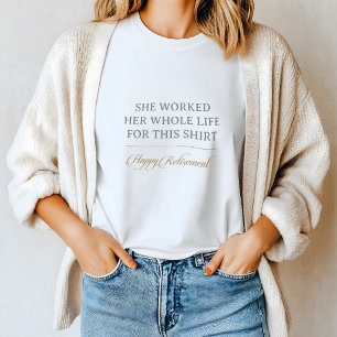 T-shirt Calligraphie Chic Classique Bonne Retraite