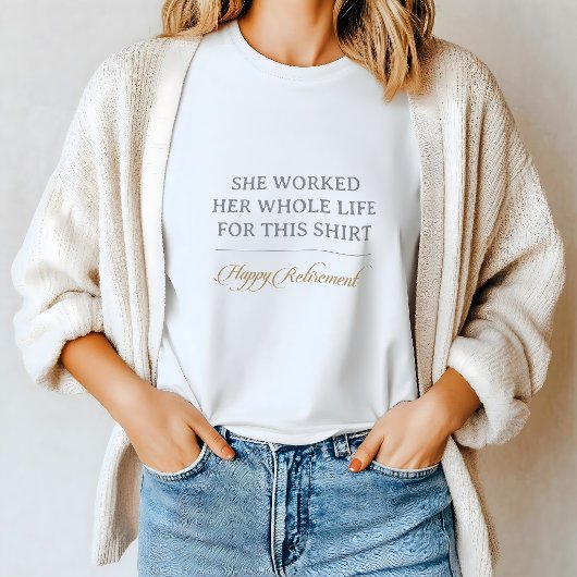T-shirt Calligraphie Chic Classique Bonne Retraite