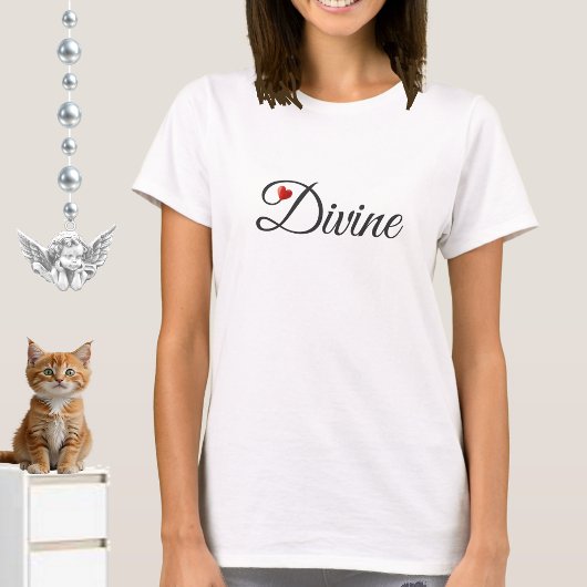 T-Shirt calligraphie cœur divin