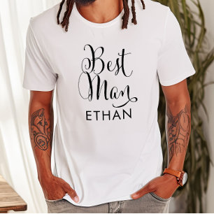 T-shirt Calligraphie du Témoin de Mariage Nom