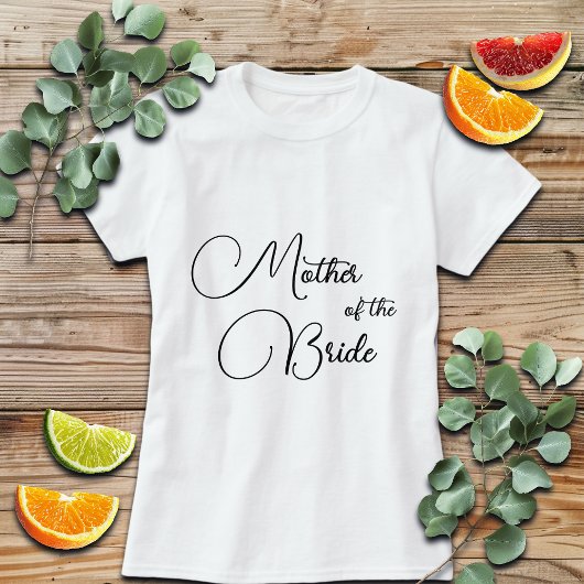 T-shirt Calligraphie Élégante Mère de la Mariée