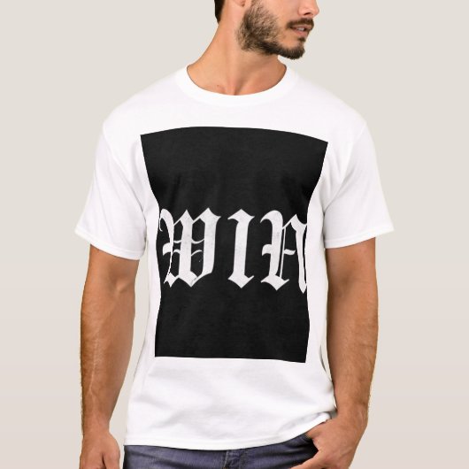 T-Shirt Calligraphie Gothique WIN | Mo Ästhetisme (Devant)