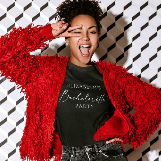 T-shirt Calligraphie moderne Script d'encre Bachelorette