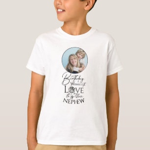 T-shirt Calligraphie Photo personnalisée d'anniversaire po