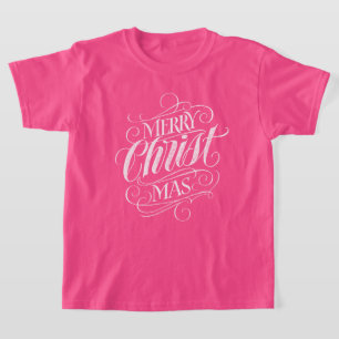 T-shirt Calligraphie religieuse de tableau de Noël du