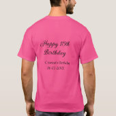 T-shirt calligraphie simple minimum heureux 15e anniversai (Dos)