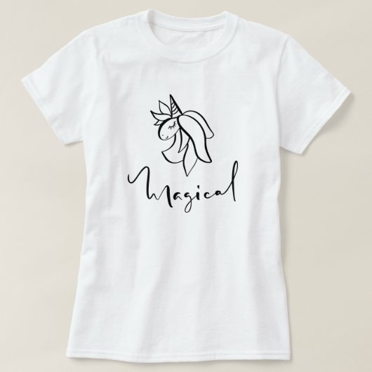 T-shirt Calligraphie Unicorne Magique (Design devant)