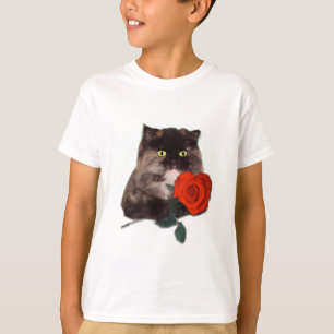 T-shirt Cally avec le Persan en forme de coeur rouge de