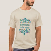 T-shirt Calm Flow Calm Mind Floral Typography Art men Tshi (Devant)