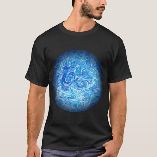 T-Shirt Calm Tide Sphere Abstract Texture Planet (Voorkant)