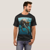 T-shirt Calmar à armure de steampunk (Devant entier)