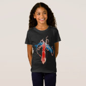 T-Shirt Calmar géant contre baleine (Devant entier)