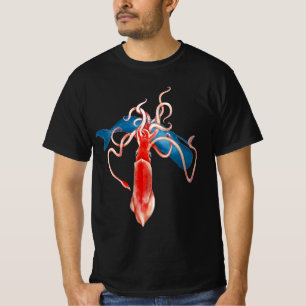T-shirt Calmar géant contre baleine