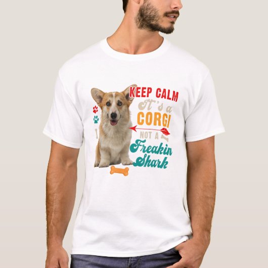 T-shirt Calme C'est un Corgi pas un drôle (Devant)