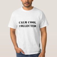 Calme cool collé noir moderne typographie drôle