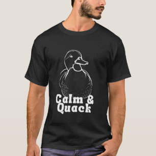T-shirt Calme et canard à queue drôle animal détendu