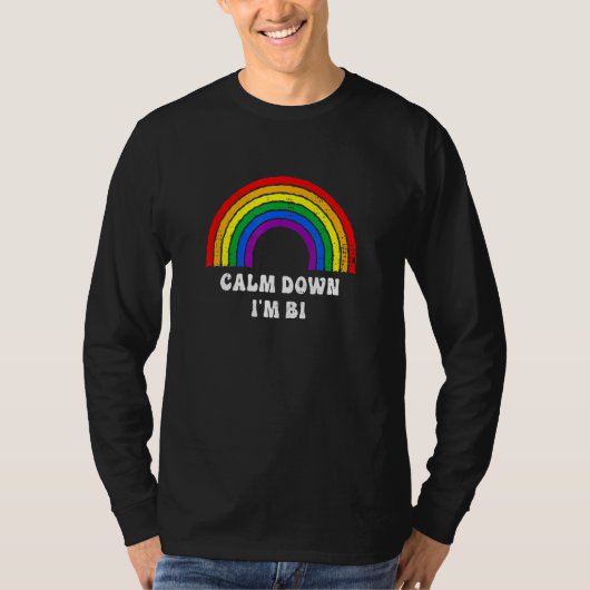 T-shirt Calme Im Bi Rainbow Pride Bisexual Pr (Devant)