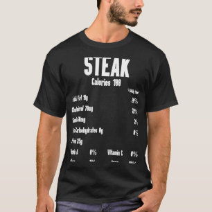 T-shirt Calories Steak Viande De Boeuf Crue Nourriture Boe