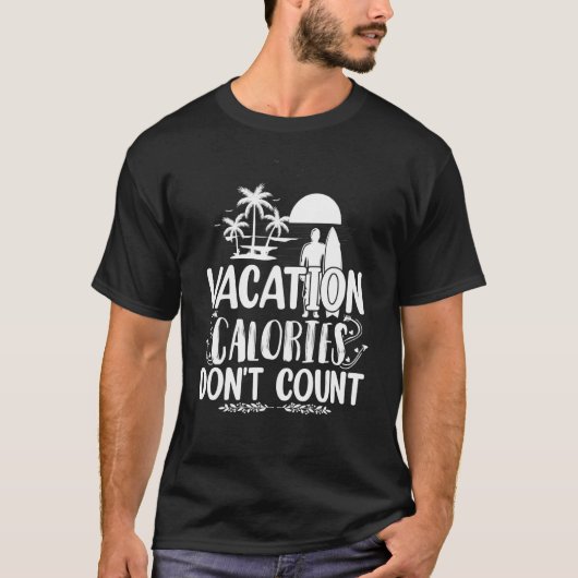 T-shirt Calories vacances ne comptez pas Cheat Meal Beach (Devant)