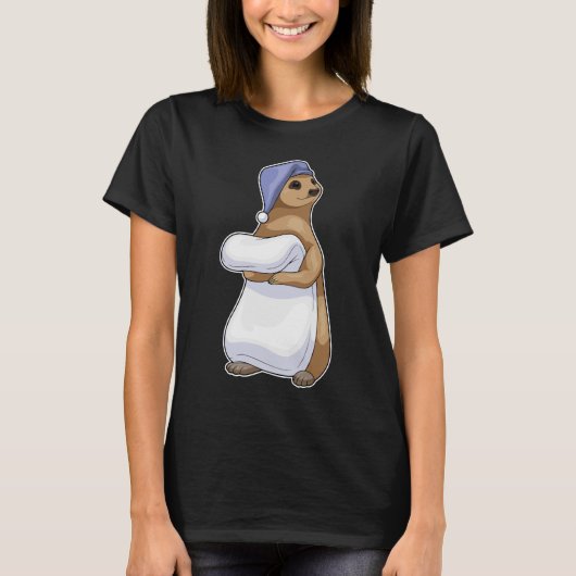 T-shirt Calot de nuit de suricate endormi (Devant)