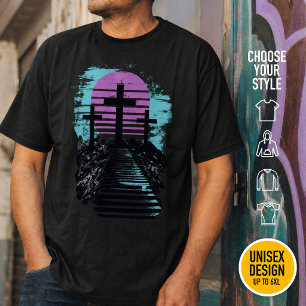 T-shirt Calvaire Golgotha c'est fini Moderne chrétien
