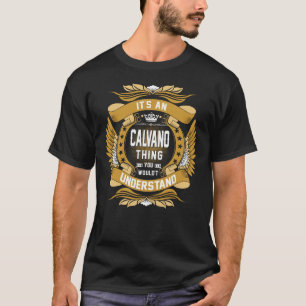 T-shirt CALVANO Nom, CALVANO nom de famille crête