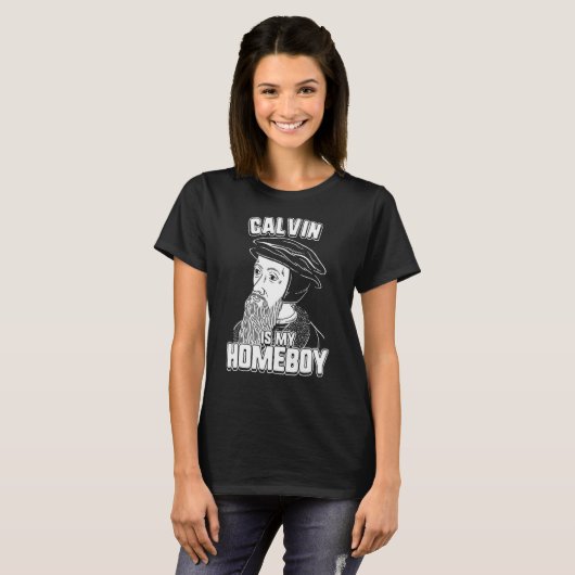 T-shirt Calvin Est Mon Enfant John Calvin Tee (Devant entier)