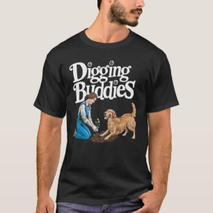 T-shirt Camarades de fouille amusants Femme jardinant avec