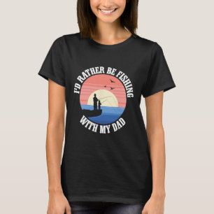T-shirt Camarades de pêche Papa Père Fille Pêcheur Fille