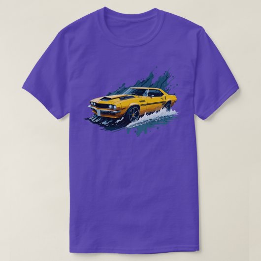 T-shirt Camaro Chevrolet Jaune (Design devant)