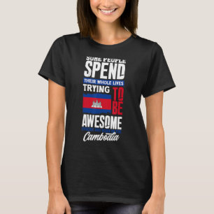T-shirt Cambodge Cambodge Cambodge Drapeau Drapeau Drôle D