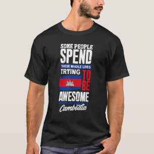 T-shirt Cambodge Cambodge Cambodge Drapeau Drapeau Drôle D