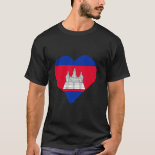 T-shirt Cambodge Coeur cambodgien Fierté cambodgienne