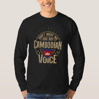 T-shirt Cambodge Drapeau Souvenirs Pour Femmes Et Hommes C