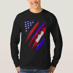 T-shirt Cambodge États-Unis Drapeau Cultivé USA Patriot He