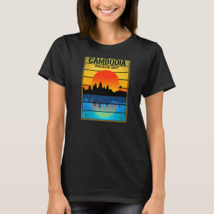 T-shirt Cambodge Khmer Fier d'aimer Vintage Temple cambodg