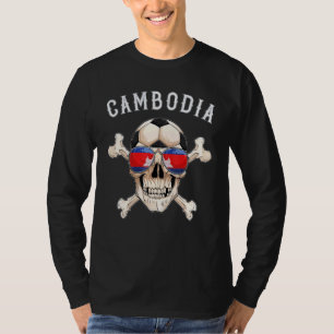 T-shirt Cambodge Pirates de Football Chef Fan Cambodgien