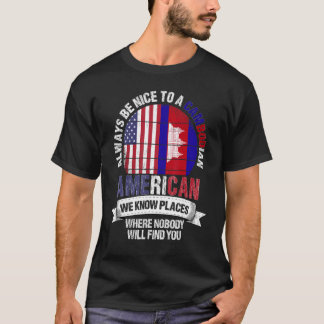 T-shirt Cambodgien Américain Nous Connaissons Des Endroits